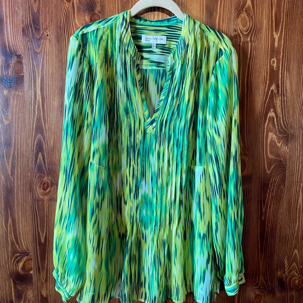 Jones New York Sport Woman's XL Long Sleeve Blouse